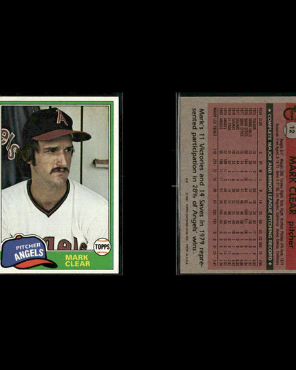 California Angels 1981 Topps Baseball 45-Card Lot Topps VG