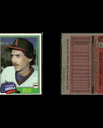 California Angels 1981 Topps Baseball 45-Card Lot Topps VG