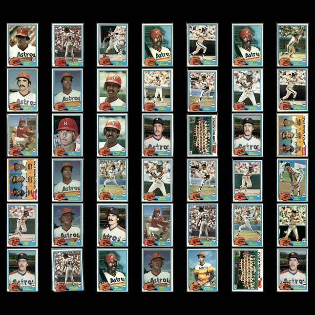 Houston Astros 1981 Topps Baseball 42-Card Lot Topps VG