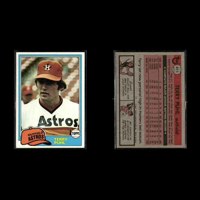 Houston Astros 1981 Topps Baseball 42-Card Lot Topps VG