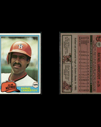 Houston Astros 1981 Topps Baseball 42-Card Lot Topps VG