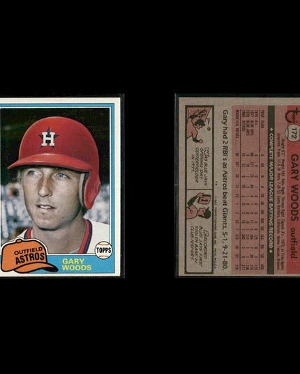 Houston Astros 1981 Topps Baseball 42-Card Lot Topps VG