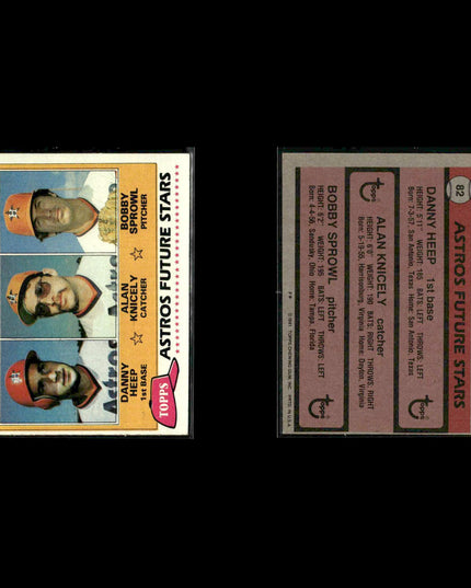 Houston Astros 1981 Topps Baseball 42-Card Lot Topps VG