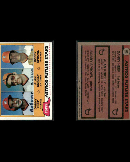 Houston Astros 1981 Topps Baseball 42-Card Lot Topps VG