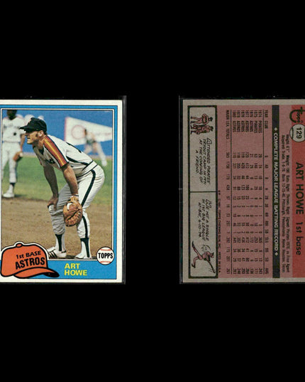 Houston Astros 1981 Topps Baseball 42-Card Lot Topps VG