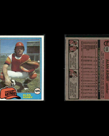 Houston Astros 1981 Topps Baseball 42-Card Lot Topps VG