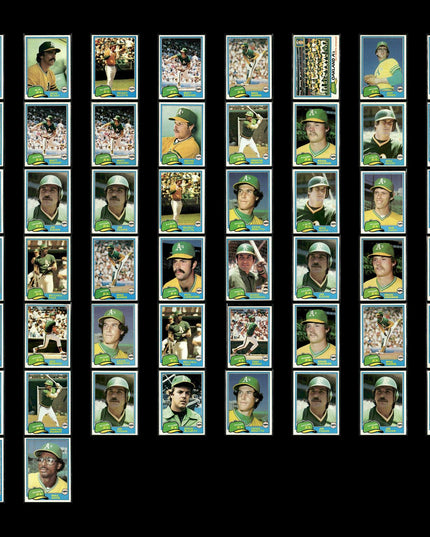 Oakland Athletics 1981 Topps Baseball 50-Card Lot Topps VG