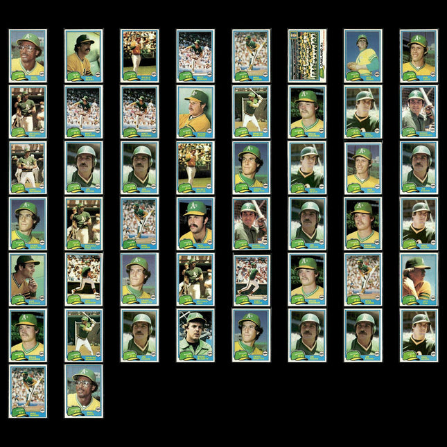 Oakland Athletics 1981 Topps Baseball 50-Card Lot Topps VG