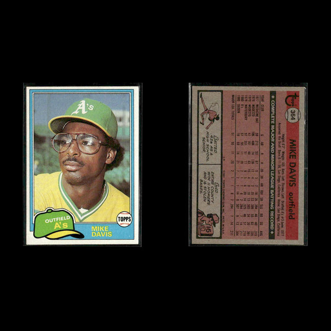 Oakland Athletics 1981 Topps Baseball 50-Card Lot Topps VG
