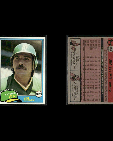 Oakland Athletics 1981 Topps Baseball 50-Card Lot Topps VG
