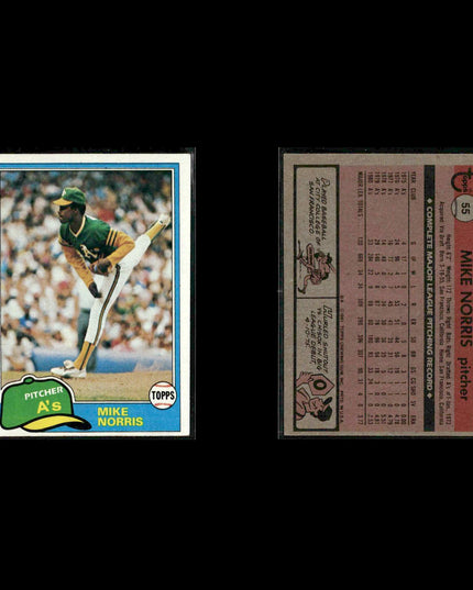 Oakland Athletics 1981 Topps Baseball 50-Card Lot Topps VG