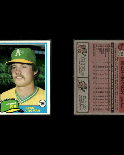 Oakland Athletics 1981 Topps Baseball 50-Card Lot Topps VG