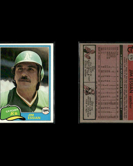 Oakland Athletics 1981 Topps Baseball 50-Card Lot Topps VG