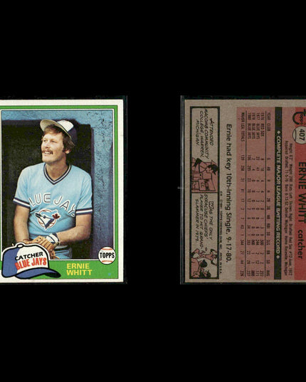 Toronto Blue Jays 1981 Topps Baseball 39-Card Lot Topps VG