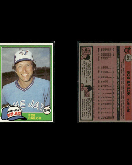 Toronto Blue Jays 1981 Topps Baseball 39-Card Lot Topps VG