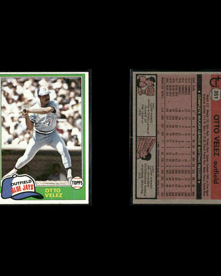 Toronto Blue Jays 1981 Topps Baseball 39-Card Lot Topps VG