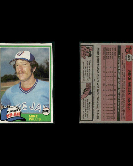 Toronto Blue Jays 1981 Topps Baseball 39-Card Lot Topps VG