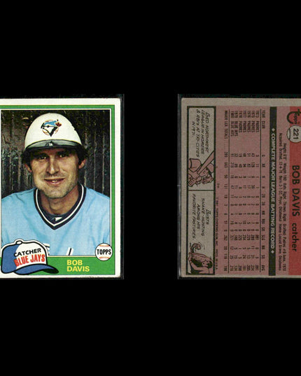 Toronto Blue Jays 1981 Topps Baseball 39-Card Lot Topps VG