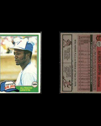 Toronto Blue Jays 1981 Topps Baseball 39-Card Lot Topps VG