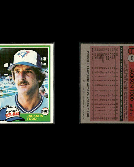 Toronto Blue Jays 1981 Topps Baseball 39-Card Lot Topps VG