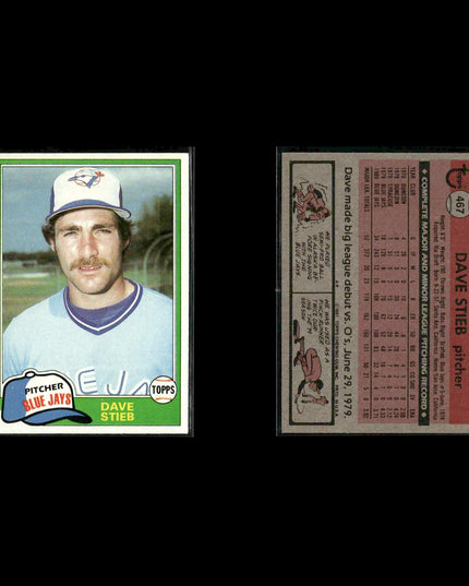 Toronto Blue Jays 1981 Topps Baseball 39-Card Lot Topps VG