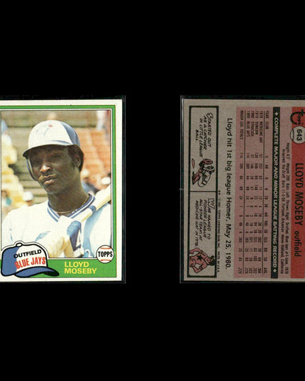 Toronto Blue Jays 1981 Topps Baseball 39-Card Lot Topps VG