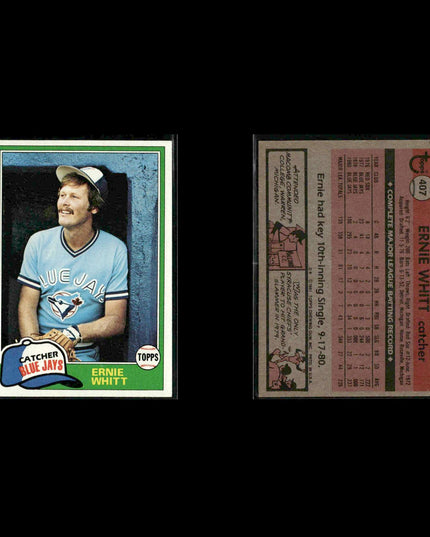 Toronto Blue Jays 1981 Topps Baseball 39-Card Lot Topps VG