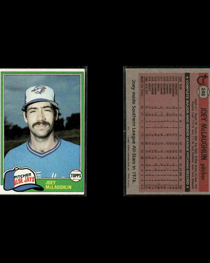 Toronto Blue Jays 1981 Topps Baseball 39-Card Lot Topps VG