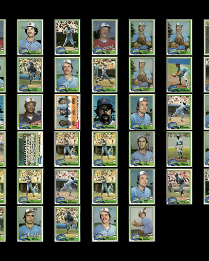 Atlanta Braves 1981 Topps Baseball 40-Card Lot Topps VG