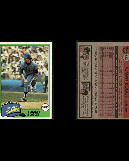 Atlanta Braves 1981 Topps Baseball 40-Card Lot Topps VG