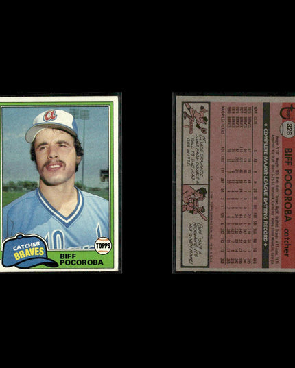 Atlanta Braves 1981 Topps Baseball 40-Card Lot Topps VG