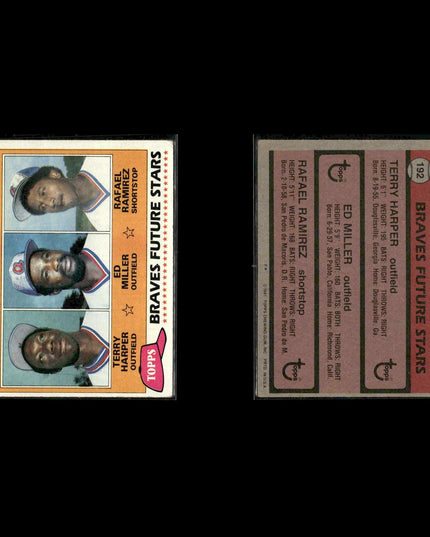 Atlanta Braves 1981 Topps Baseball 40-Card Lot Topps VG