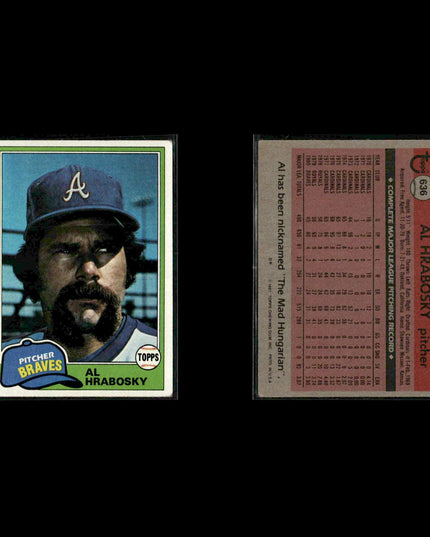 Atlanta Braves 1981 Topps Baseball 40-Card Lot Topps VG