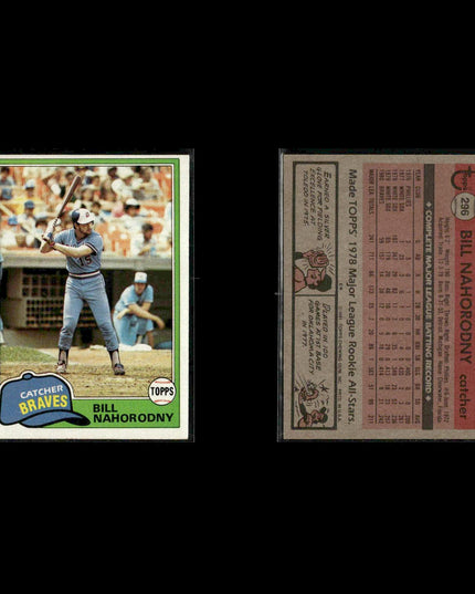 Atlanta Braves 1981 Topps Baseball 40-Card Lot Topps VG