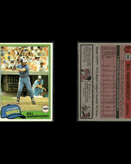 Atlanta Braves 1981 Topps Baseball 40-Card Lot Topps VG