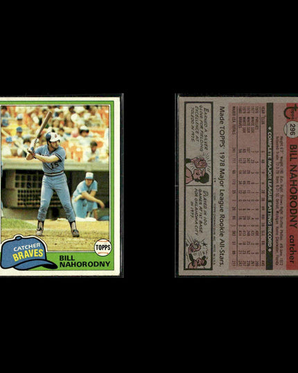 Atlanta Braves 1981 Topps Baseball 40-Card Lot Topps VG