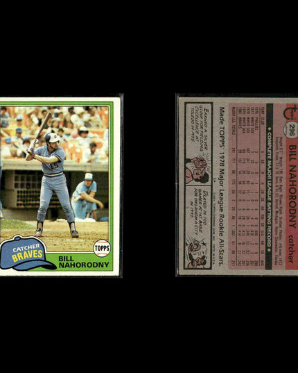 Atlanta Braves 1981 Topps Baseball 40-Card Lot Topps VG