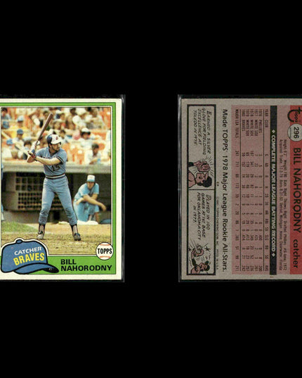 Atlanta Braves 1981 Topps Baseball 40-Card Lot Topps VG