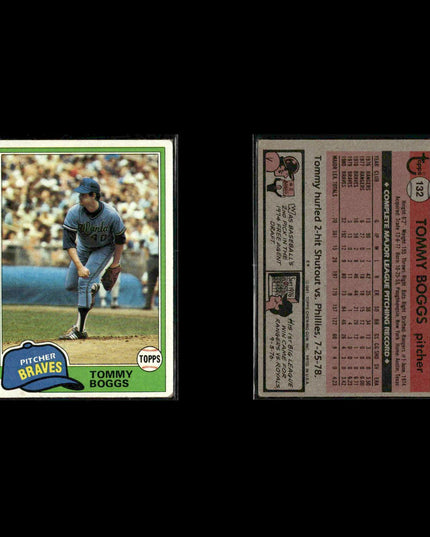 Atlanta Braves 1981 Topps Baseball 40-Card Lot Topps VG