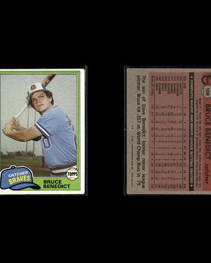 Atlanta Braves 1981 Topps Baseball 40-Card Lot Topps VG