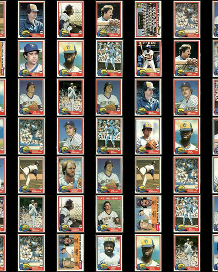 Milwaukee Brewers 1981 Topps Baseball 49-Card Lot Topps VG