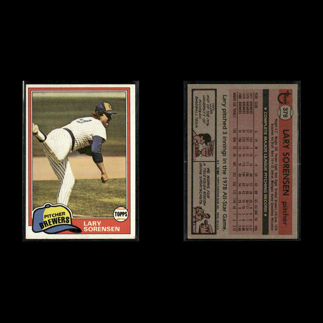 Milwaukee Brewers 1981 Topps Baseball 49-Card Lot Topps VG