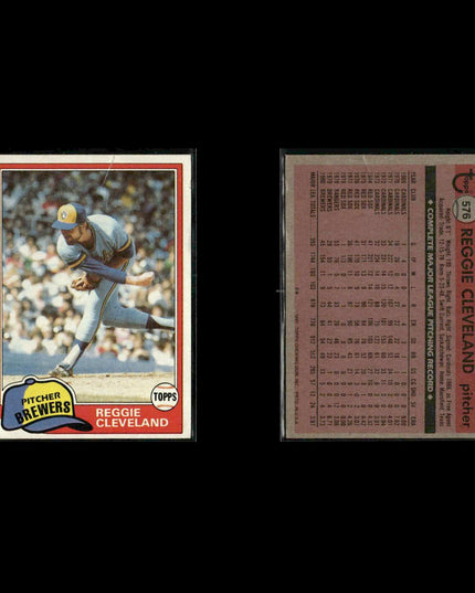 Milwaukee Brewers 1981 Topps Baseball 49-Card Lot Topps VG