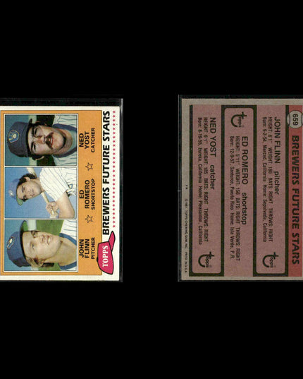 Milwaukee Brewers 1981 Topps Baseball 49-Card Lot Topps VG