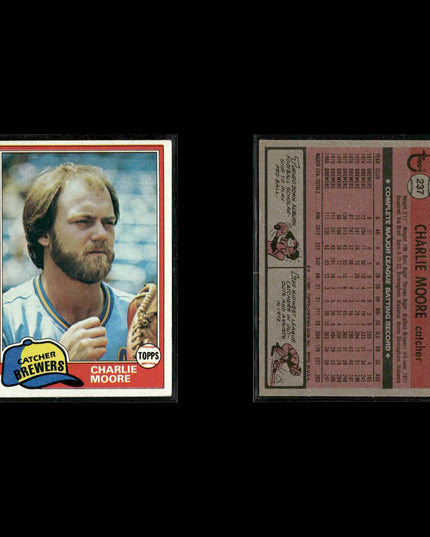 Milwaukee Brewers 1981 Topps Baseball 49-Card Lot Topps VG