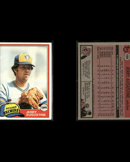 Milwaukee Brewers 1981 Topps Baseball 49-Card Lot Topps VG