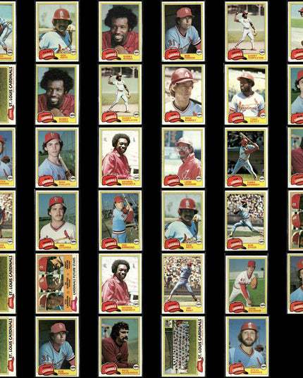 St. Louis Cardinals 1981 Topps Baseball 35-Card Lot Topps VG
