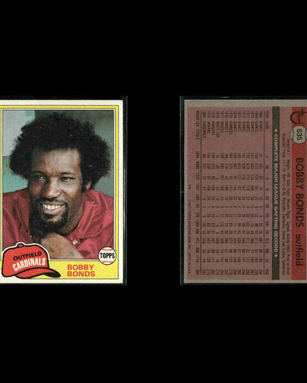 St. Louis Cardinals 1981 Topps Baseball 35-Card Lot Topps VG