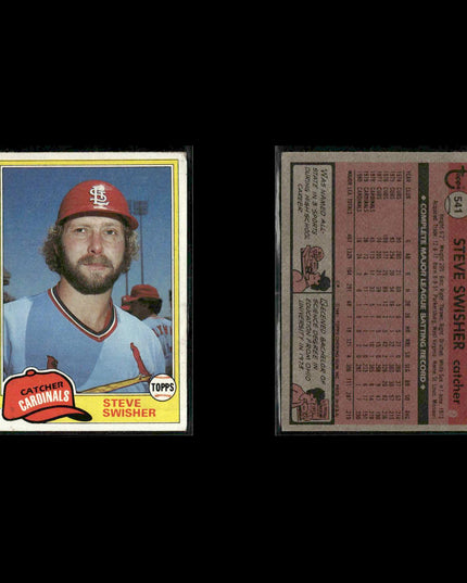 St. Louis Cardinals 1981 Topps Baseball 35-Card Lot Topps VG