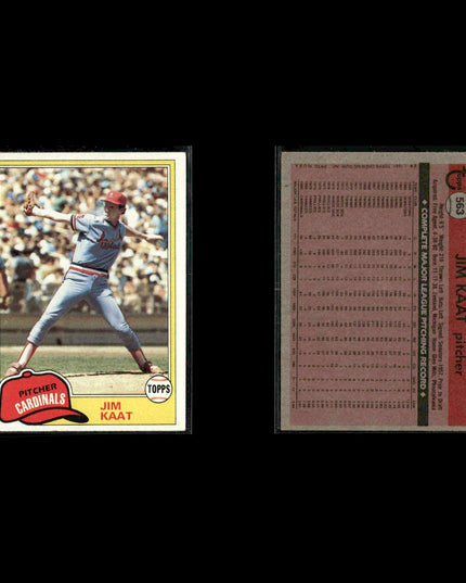 St. Louis Cardinals 1981 Topps Baseball 35-Card Lot Topps VG
